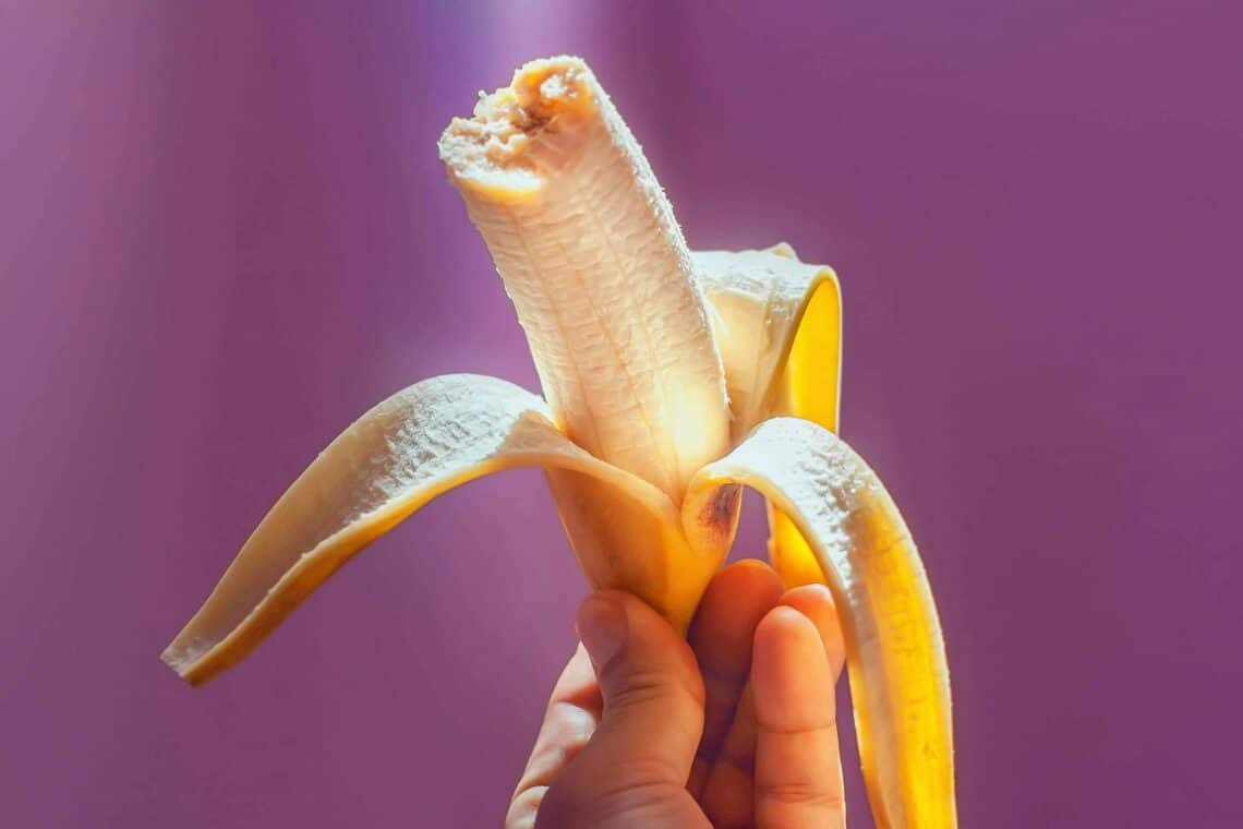 banane ouverte appétissante