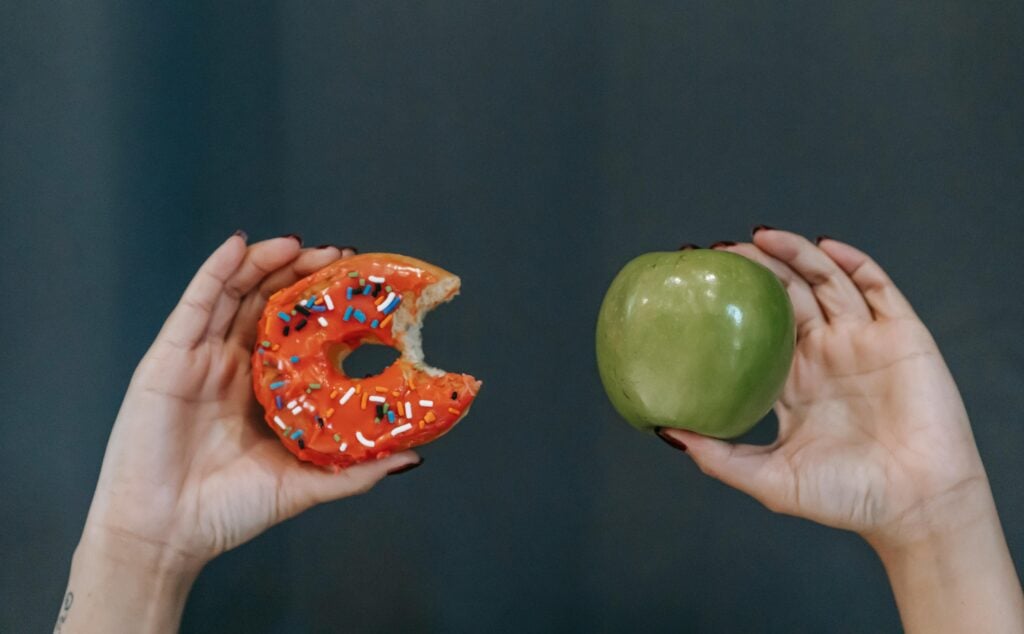 diet culture choix entre pomme ou donuts