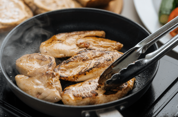poulet saisi à la poêle