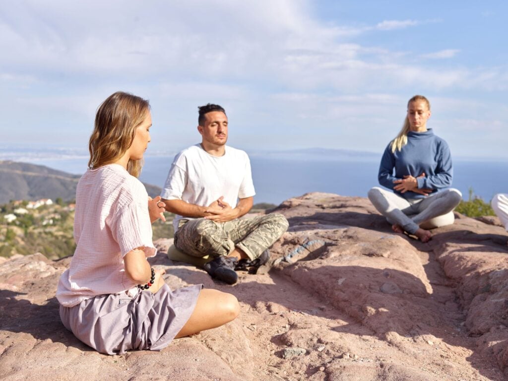 séance de respiration diaphragmatique en groupe