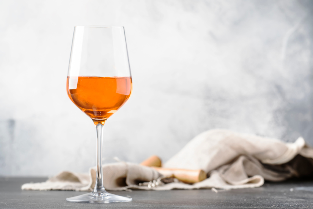 verre de vin orange maison