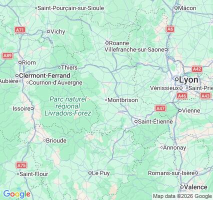 Carte des praticiens à Montbrison