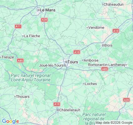 Carte des praticiens à Tours