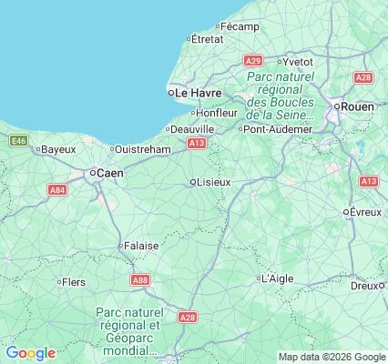 Carte des praticiens à Lisieux