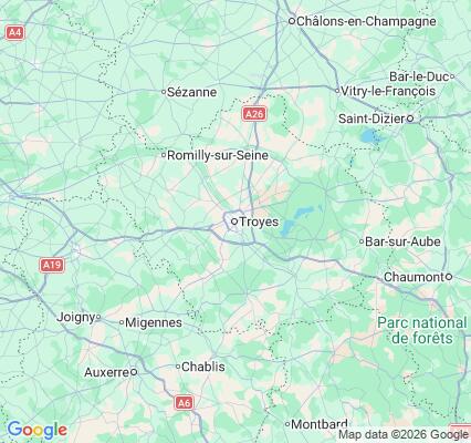 Carte des praticiens à Troyes