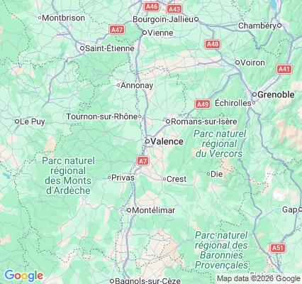 Carte des praticiens à Valence