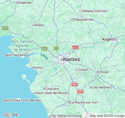 Carte des praticiens à Nantes