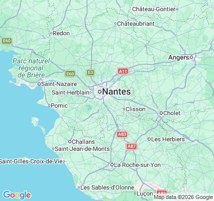 Carte des praticiens à Vertou