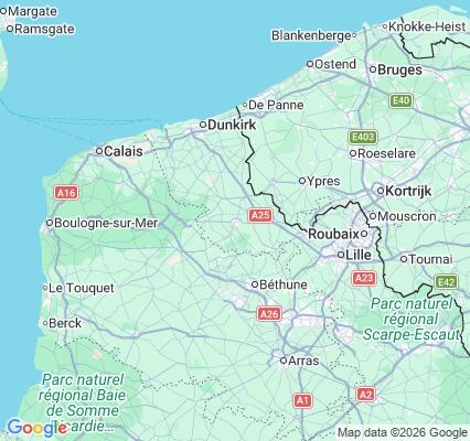 Carte des praticiens à Hazebrouck