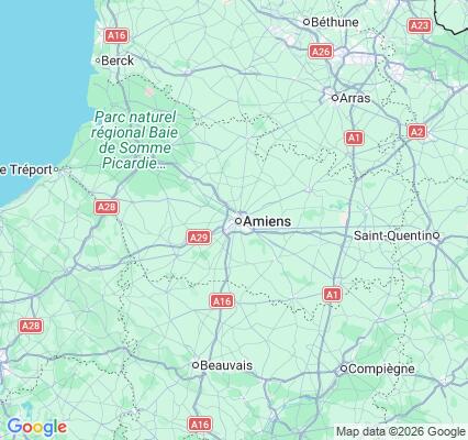 Carte des praticiens à Amiens