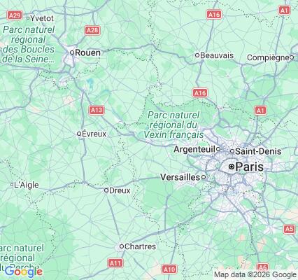 Carte des praticiens à Mantes-la-Jolie