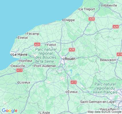 Carte des praticiens à Déville-lès-Rouen