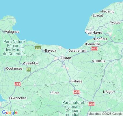 Carte des praticiens à Caen