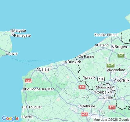 Carte des praticiens à Dunkerque
