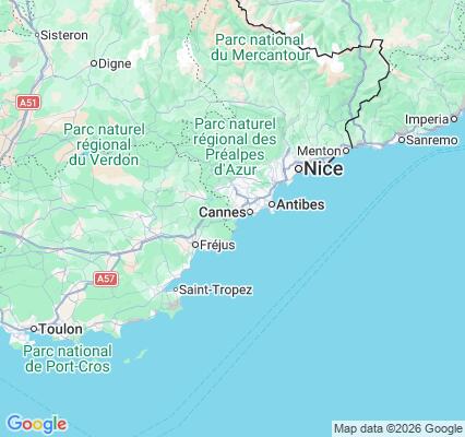 Carte des praticiens à Mandelieu-la-Napoule