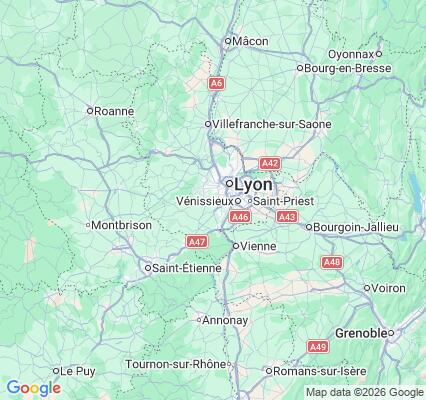 Carte des praticiens à Chaponost