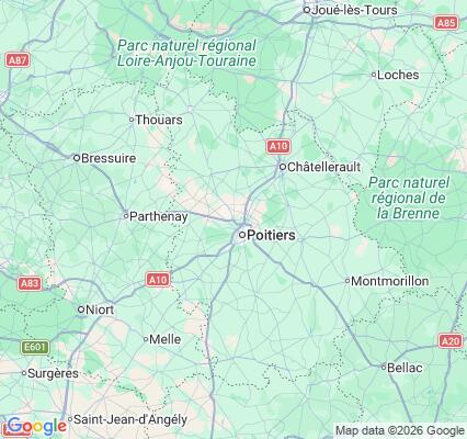 Carte des praticiens à Migné-Auxances