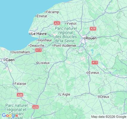Carte des praticiens à Brionne