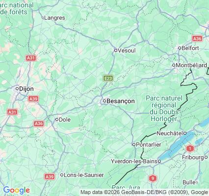 Carte des praticiens à Besançon