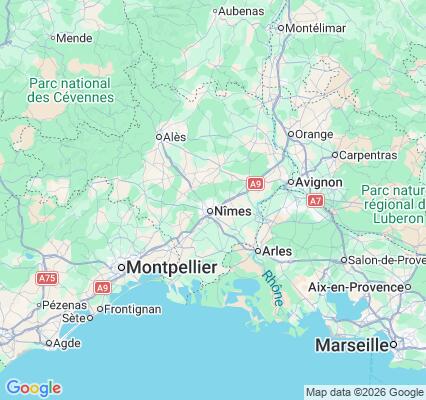 Carte des praticiens à Nîmes