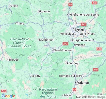 Carte des praticiens à Saint-Étienne