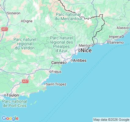 Carte des praticiens à Le Cannet