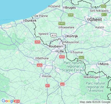 Carte des praticiens à Lille
