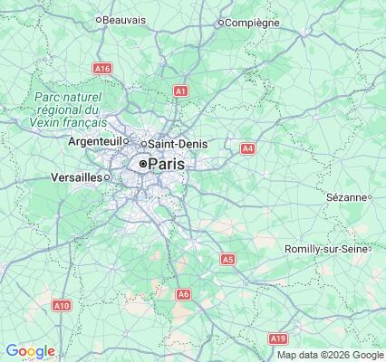 Carte des praticiens à Roissy-en-Brie