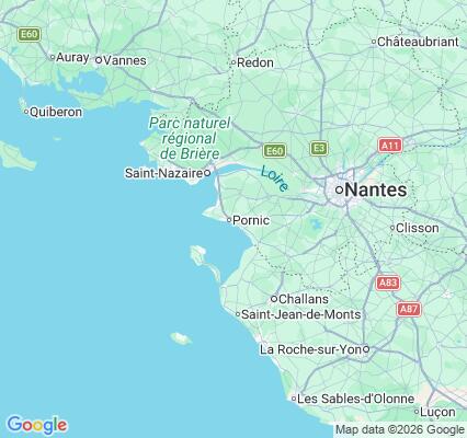 Carte des praticiens à Pornic