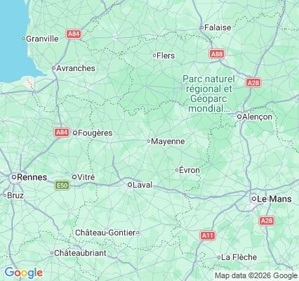 Carte des praticiens à Mayenne