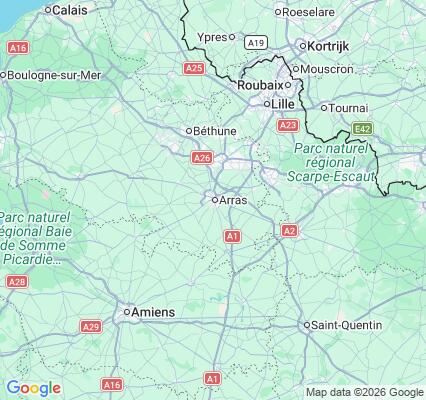 Carte des praticiens à Arras